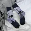 Chaussettes pour hommes heureux drôle Compression t-shirt voleur-Sly rétro Harajuku Hip Hop nouveauté décontracté équipage fou chaussette cadeau imprimé