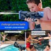 Sand Play Water Fun Gun Toys Nya helautomatiska kontinuerliga vattenpistolvatten Toy Summer Beach Pool Pistol Electric Toy Gun Fight Against flera personer rekvisita