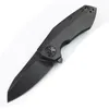 1st Ny CK 0456 Flipper Knife D2 Steel Satin/Black Titanium Coating Tanto Point Blade CNC TC4 Titanium Alloy Handle Ball Bearing EDC Pocket Knives