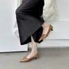 Scarpe eleganti 2024 Moda punta a punta Tacco basso Décolleté da donna Cintura con fibbia Superficiale Slip On Balletto elegante per la festa Mujer