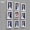 Frame 9 Pcs/Set Black Classic Photo Frame For Wall Hanging Wedding Couple Recommendation White Pictures Frames Wall Frame Home Decor