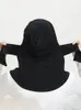 Omedelbar Hijab Cap Snap Fastener Muslim Fashion Veil Senaste turban för kvinnor underkarf Caps Cotton Jersey Undercaps Neck Cover 240301