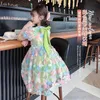 Jurken voor meisjes 1-13 jaar Kinderen Zomerjurken voor schattige bloem Jurk met korte mouwen Peuteroutfits Kleding Prinsesjurk 4 7 ldd240313