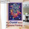 Stitch 5D DIY Crystal Diamond Målning Fjäder Full Square Mosaic Embroidery Cross Stitch Kit Crystal Diamond Art Home Decor 20230763