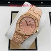 AP Fancy Watch Высококлассные часы Часы серии Royal Oak Женские часы Диаметр 33 мм Кварцевый механизм Прецизионная сталь Платина Розовое золото Повседневные мужские знаменитые часы