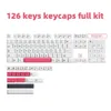 Fendai 126 toetsen XDA profiel PBT Keycaps gepersonaliseerde Engels Japans Russisch schattig Keycap voor mechanisch toetsenbord Custom Key Cap 240304