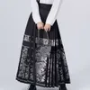 エスニックスタイルのストリートウェアエレガントなチャイニーズハンフロングスカート婦人服ビンテージY2Kホースフェイススカートファッションカジュアル