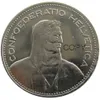 1937-1954 5st Datum för Choice Schweiz Confederation Craft 5Francs5Frankennickel Plated Copy Coin31 45mmmetal Dies MA310U