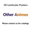 Calligraphy Chainsaw Man Power Makima Denji Anime 3D Lenticular Affischer Flip Changing Pictures for Home Decoration Art Work (utan ram)