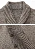 Mannen Truien Mannen Gebreid Vest Trui 2024 Herfst Winter Merk Solid Casual Mode Double-Breasted Knitwears