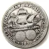 US 1892 mezzo dollaro colombiano artigianale placcato argento copia fabbrica di monete bella casa Accessori2621