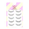 5 pares w1 cílios falsos Little Devil 014mm Fino Transparente Haste Natural Eyes Comic Spiked Make Up 240305