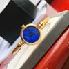 Designer watches Luxury Fashion Crystal Double fashion golden Elegant woman Wristwatches full stainless steel case vintage quartz wristwatch Round letter dial