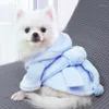 Hem Dog Pyjamas Fashion Pet Jumpsuit Winter Warm Hoodie Clothes Söt mjuk bekväm badrock för valp solida rockar casual1253q