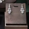 2024 Zircon Super Deluxe Gland Goutte D'eau Grand Mariage Collier De Mariée Boucles D'oreilles 4 Pièces Nigérian Dubaï Ensemble De Bijoux Pour Femmes 240311