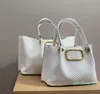 2024 borse da spiaggia borsa da donna firmata borse da viaggio estive Tote Borsa di paglia intrecciata di lusso Borsa a mano con custodia