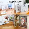 Frame A4 Acrylic Photo Frame Display Stand Transparent Storage Bracket Shelf