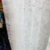 Tende Tenda in tulle con ricamo di perle in pizzo bianco per soggiorno Moda nordica geometrica Schermo per finestre Finito Decorazioni per matrimoni Cortains