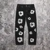 Men's Jeans Mens Jeans designers Jean Hombre trousers Flower Print Jean Pants Oversized Streetwear Straight Casual Men and Women Denim Trousers L240313