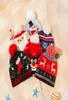 Julbarn stickar Santa Hat Warm Winter Children Xmas Deer Snowflake Beanie Cap Crochet Pompom Hatts Outdoor Baby Ski Caps M28385549