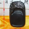 Pietra cinese per inchiostro in pietra Wa Shi antica con squisito drago intagliato262b