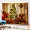 Gardin draperar anpassade 3d julgran gardiner för vardagsrum sovrum hem dekor strump design cortinas273n