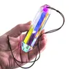 10 pezzi Suncatcher Striscia di luce e ombra Ciondolo arcobaleno in cristallo AB Specchio con diamanti colorati Ciondolo con sfera di cristallo regalo per cattura del sole