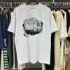 Trapstar masculino designer camiseta de algodão puro de alta qualidade anime impressão carta roupas masculinas solto topo s-xl