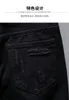 Short en jean d'été pour hommes noir polyvalent mode lavable coupe ajustée cinq points pantalon moyen hommes short en jean 240227