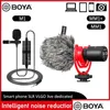 Micrófonos Boya Bym1Mm1Mm1Add Micrófono de grabación de video Lavalier O Collar Condensador Micrófono de solapa para cámara Youtube Teléfono Android Drop D Dhibc