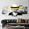 Peinture sur toile de Style moderne, affiche murale, personnage d'anime One Piece, singe Luffy avec un chapeau doré, pour la décoration de la maison, 261K