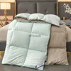 Comforters sätter hushållshotellvit gås ner täcken filt sommar täcke ner tröst drottning tröstare yq240313