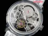 RMS Factory Tourbillon Watch Sapphire Crystal Glass Case مع حزام جلدي متكامل حركة توربيون المتكاملة