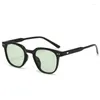 Solglasögon Gradientglasögon anti-Blue Blush Women Korean Small Frame Plain Advanced Sense Cute Eyewear