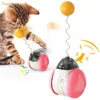 Pawpartner gato brinquedos interativos engraçado bola teaser auto-jogar tumbler jogos resistência a riscos captura gatinho acessórios 240309