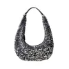 HBP Borsa a tracolla da donna versatile a forma di U, dal design nuovo e di lusso, alla moda, con paillettes, per ragazze