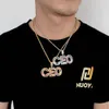 New Colorful Large Ice Sugar Alphabet Number Splicing Pendant with Micro Set Zircon Personalized Hip Hop Necklace