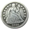 US Liberty Seated Dime 1860 P S Craft Verzilverde Kopie Munten metalen sterft productie fabriek 2616