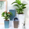 Planters Brick Mönster Flowerpot Imitation Metal Plastic Flower Pot Square och Tall Type For Gardening Potted Plants In Stock