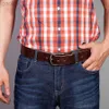 Cinture cinture in vera pelle da uomo di design di lusso cintura da cowboy vintage stile di alta qualità ldd240313