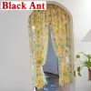 Curtains Yellow Lemon Double Layer Pleated Tulle Small Window Drapes for Living Room Kitchen Half Curtain Fruit Design Cortinas Rideaux