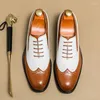 Chaussures habillées marque italienne hommes en cuir véritable à la mode richelieu confortable bas haut affaires formelles