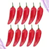 Декоративные цветы, 36 шт., модель красного перца чили, имитация маленького перца, поддельные овощи, домашний декор для мебели