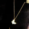 Дизайнерское дизайнерское ожерелье 18K дизайнерское ожерелье для женщины Позолоченное серебряное ожерелье с подвеской Женские украшения для подруги Рождественский подарок 7PAS