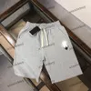 Xinxinbuy 2024 Мужские и женские дизайнерские шорты из вафельной ткани Roma короткие черные, белые, коричневые, серые, синие, M-2XL