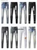 Jeans pour hommes Jeans violets jeans hommes jeans de créateur jeans skinny pour hommes jeans de luxe designer pantalon en détresse déchiré motard noir bleu jean slim fit moto L240313