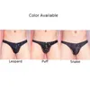 Underpants Sexy Mens Buttons Briefs Removable Peni Pouch Panties Low Rise Thongs Sex Underwear Elastic Lingerie G-String Brief