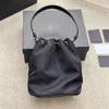 Petit sac à poignée supérieure en cuir brillant et nylon noir pour femmes de luxe de styliste