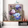 Imagens para colorir DIY por números com flores desenho pintura em relevo por números emoldurados Home268P