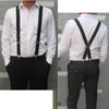 BD054-L XL XXL Size Suspenders Men Adjustable Elastic X Back Pants Women Suspender for Trousers 55 Inch Clips on NAVY BLUE 240313